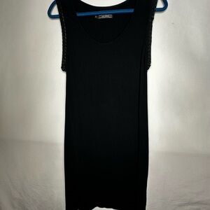 Black Tank Top with Classic Design and Rounded Neckline